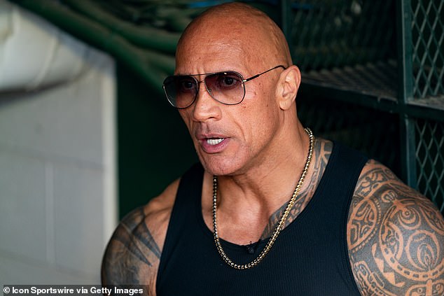 Researchers say more research is needed but sugar gel could be a cheap, stable and safe way for men like Dwayne 'The Rock' Johnson (pictured) to regain lost hair.