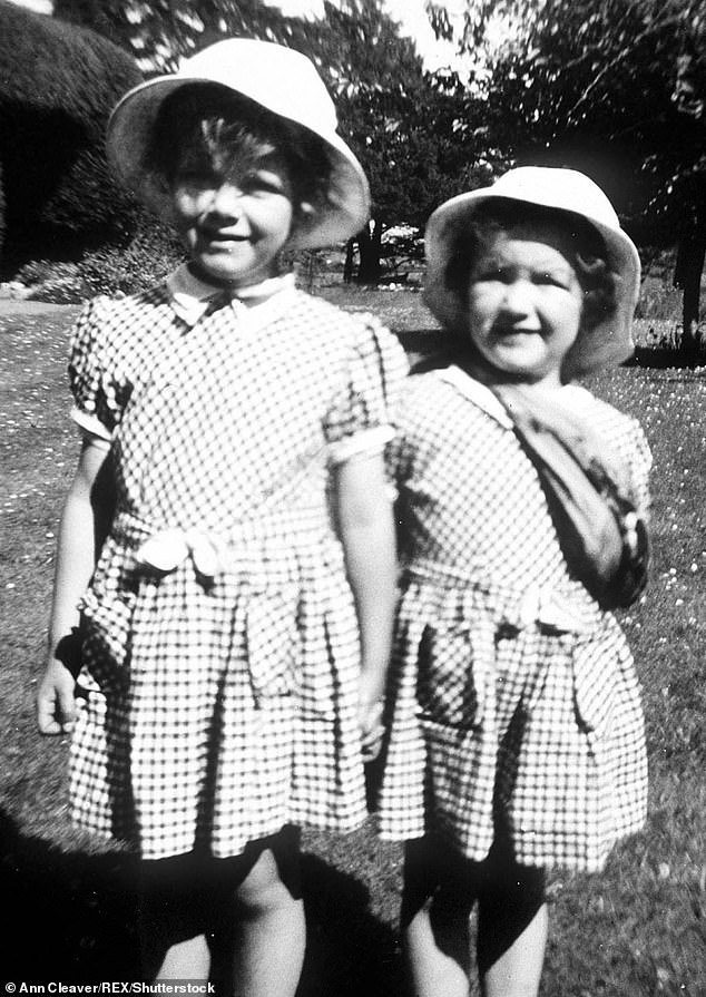 Camilla and Annabel Elliot together in 1952 when they were four and two years old respectively.