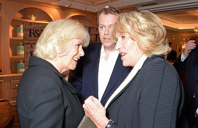 Camilla and Annabel Elliot with Camilla's son, Tom Parker Bowles, in London in March 2014