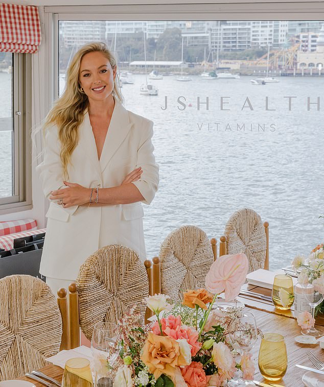 The millionaire founder and nutritionist showed off her incredible sense of style as she joined a host of stars to celebrate at popular venue Sails at Lavender Bay.