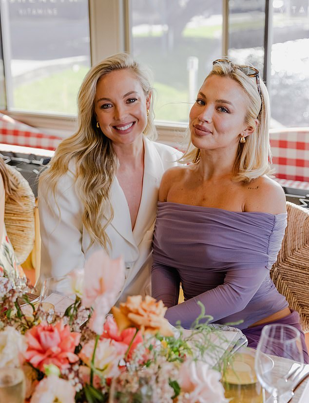 Among the guests at the lunch was fitness influencer Tammy Hembrow, who looked incredible in a fitted sheer top by Benni, which she paired with a matching skirt.