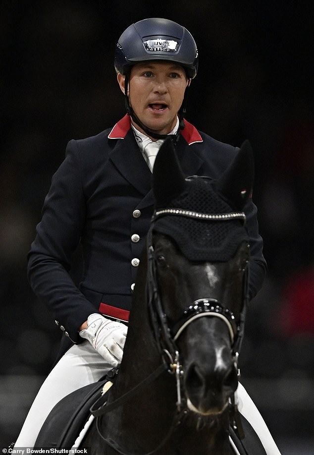 Gould riding Indigro, whom he will take to Paris in case he is asked to compete at the last minute.