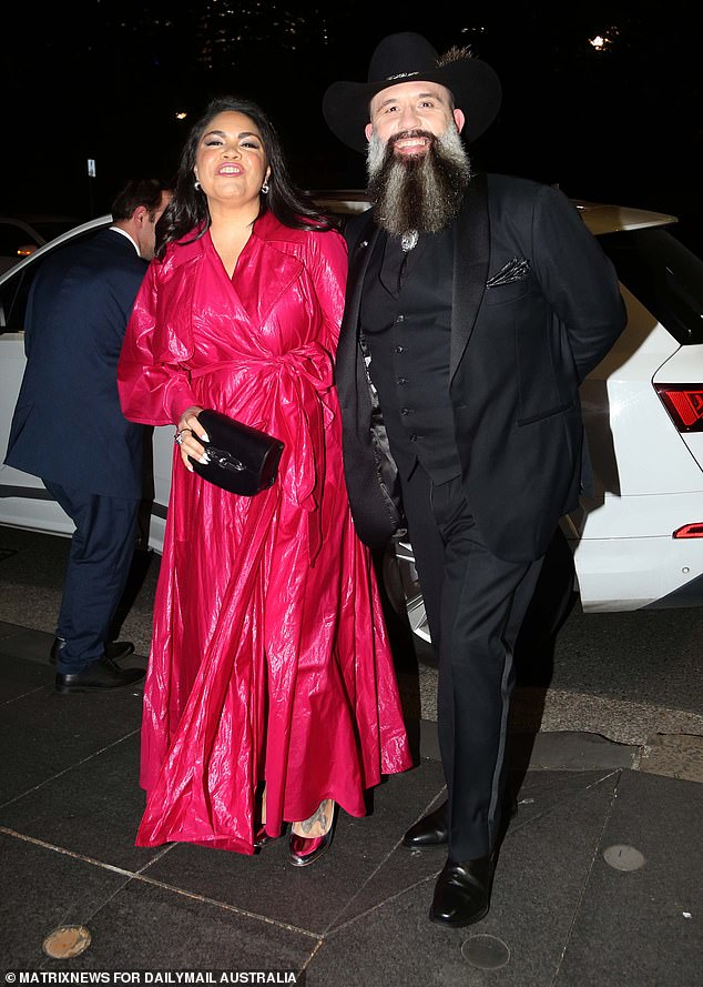 Shadow Minister for Indigenous Affairs Jacinta Price (pictured left) arrived with her husband Colin Lillie (pictured right)