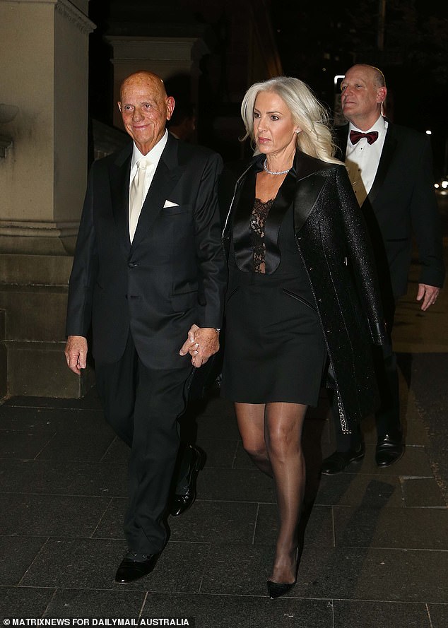 Premier Investments Chairman Solomon Lew (pictured left) was there with his partner Roza (pictured right).