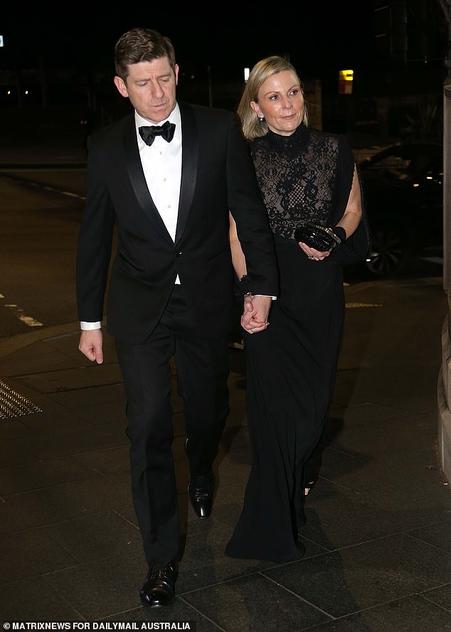 Wine and yacht racing heiress Nicky Oatley (pictured right) attended with her husband Johnathan Pearce (pictured left)