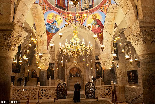 The site of the Church of the Holy Sepulchre in Jerusalem is identified as the site of both Jesus' crucifixion and tomb, and receives around four million visitors each year.