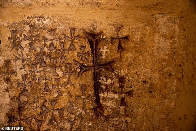 Renovations at the Church of the Holy Sepulchre have been ongoing, yielding historic treasures such as crosses engraved on the walls.