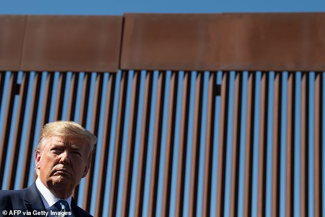 U.S. President Donald Trump visits the U.S.-Mexico border fence in Otay Mesa, California, September 18, 2019.