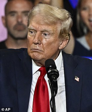 Donald Trump speaks at a campaign rally in Charlotte, North Carolina