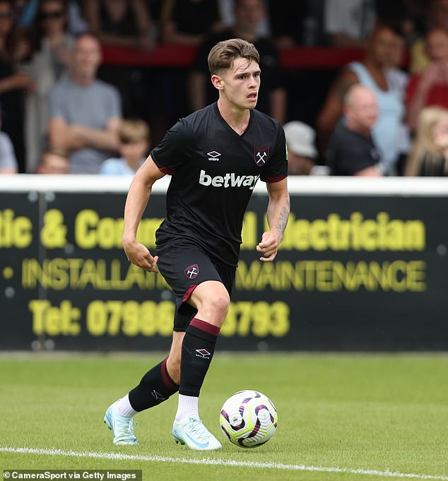 Hammers youngster Lewis Orford was part of West Ham's bid for Duran.