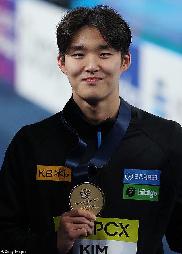 Palfrey said he expects South Korean star Kim Woo-min (pictured) to win the men's 400m freestyle, despite the fact that two Australians are competing in the event.