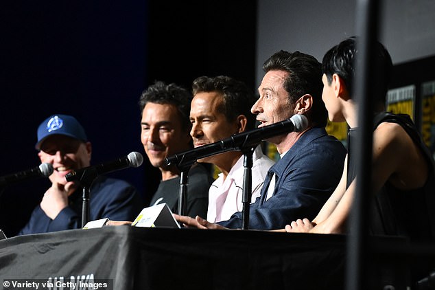 The Deadpool and Wolverine stars were joined by co-star Emma Corrin, Marvel Studios president Kevin Feige and director Shawn Levy, who had a surprise for fans.