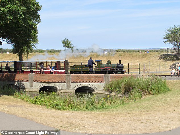 Andrew enjoys a ride on the Cleethorpes Coast Light Railway, pictured here and operating since 1947.