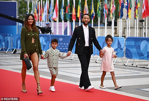 Chrissy Teigen made sure all eyes were on her as she led the celebrity arrivals at the event.