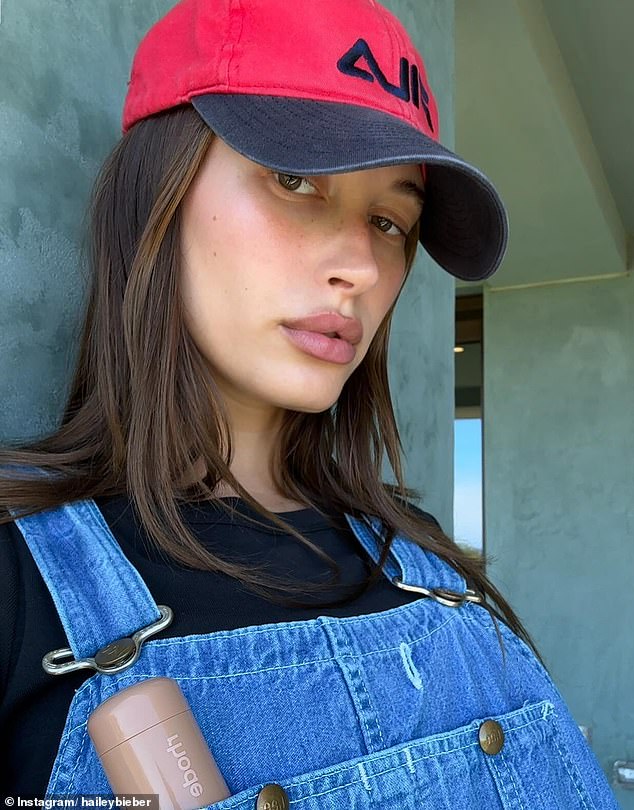 The model had been causing blushes for quite some time, posing for an Instagram photo with it sticking out of her overalls pocket early last month.