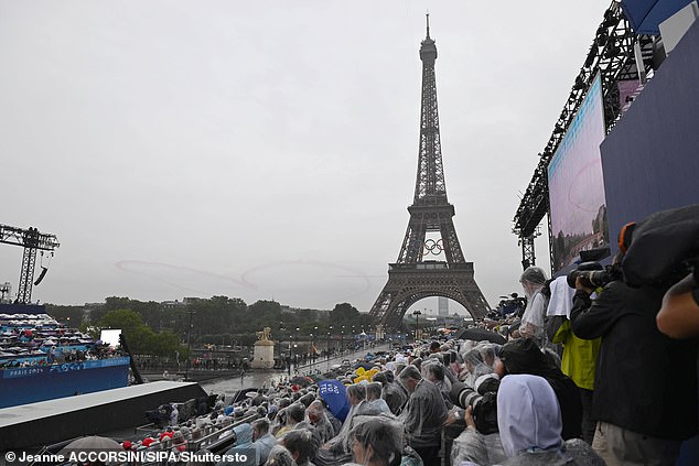 France is cloudy, grey and humid as the Olympic opening ceremony takes place along the River Seine.