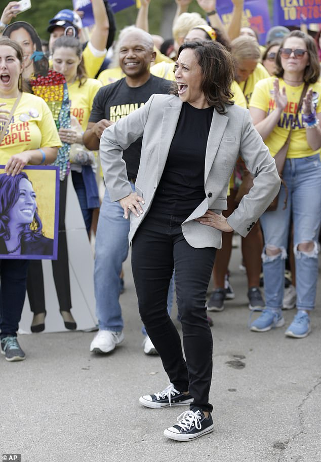 Harris put the moves she learned in her dance group Midnight Magic to good use while campaigning in Iowa in 2019.