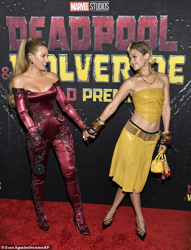 Gigi arrived in a Wolverine-inspired look by Miu Miu. The stars held hands as they posed together on the red carpet.