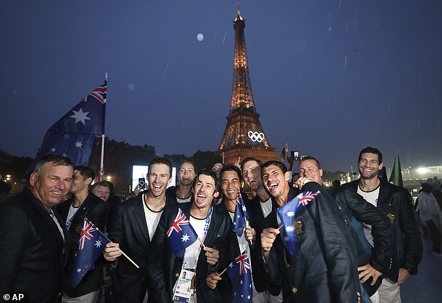 The Australians were the third-last to appear, because Brisbane will host the Games in 2032.