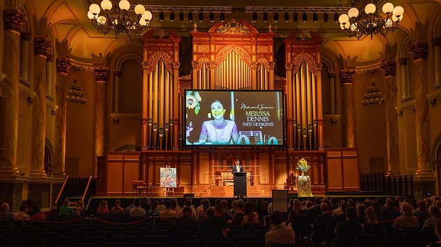 Family and friends attend Melissa's funeral at Adelaide Town Hall. Photo: ABC/Brant Cumming