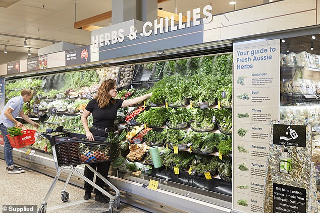 Supermarket herbs are grown to look good on shelves rather than survive at home, experts say (file photo)