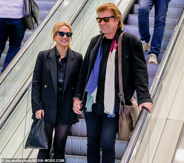 Richard, who does not appear to be part of the Today show team currently in Paris to cover the Olympics, sported a smart casual look in an unbuttoned black jacket paired with jeans.