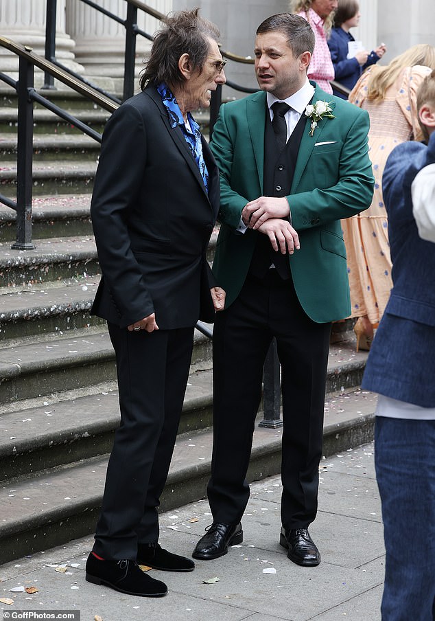 A family dispute over money drove a wedge between Ronnie and Jamie, who did not attend Tyrone's wedding, pictured above.