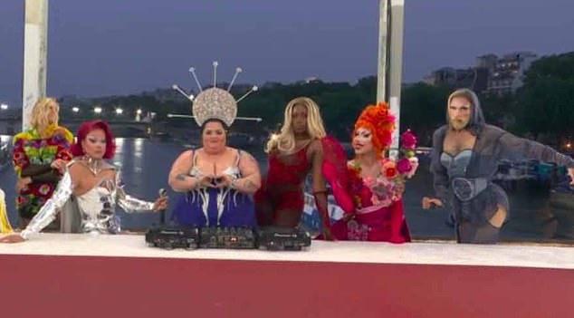 One element of the opening ceremony that was turned into a catwalk and stage was criticized by some Christians for allegedly parodying the Last Supper.