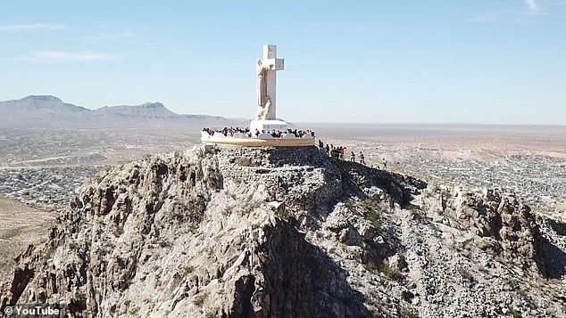 At 4,675 feet elevation, Mount Cristo Rey is located where Texas, New Mexico, and Mexico meet.