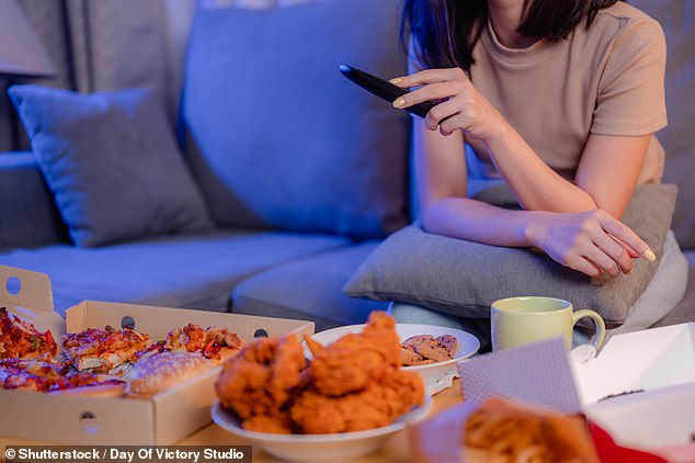 Turning off the TV and putting down your smartphone to avoid mindless browsing can help stop overeating