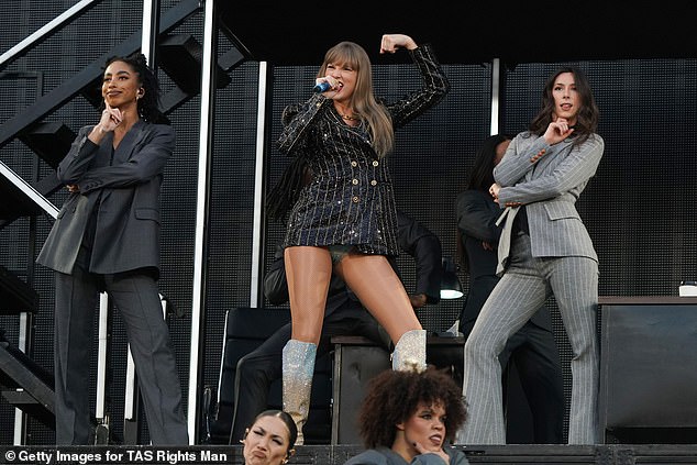 The 34-year-old singer once again shined with her numerous sparkling costume changes and entourage of backing dancers for her Eras Tour world tour.