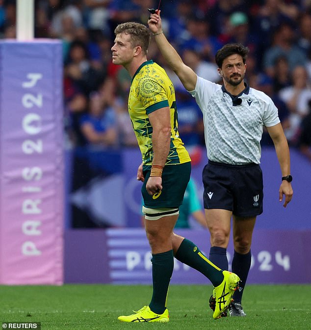 The moment that changed the match: Captain Malouf is sent off the pitch