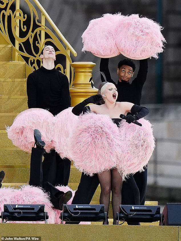 The singer performed a version of 'Mon Truc En Plumes' on a staircase along the River Seine and then took to social media to pay tribute to the country.