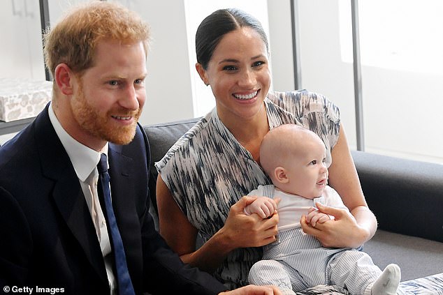 The Duke and Duchess of Sussex with Archie met Archbishop Desmond Tutu in South Africa in September 2019