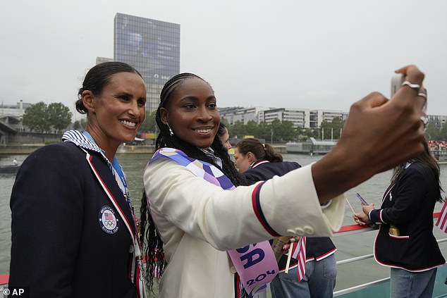 Gauff stood alongside LeBron James as one of the flag bearers during the opening ceremony.