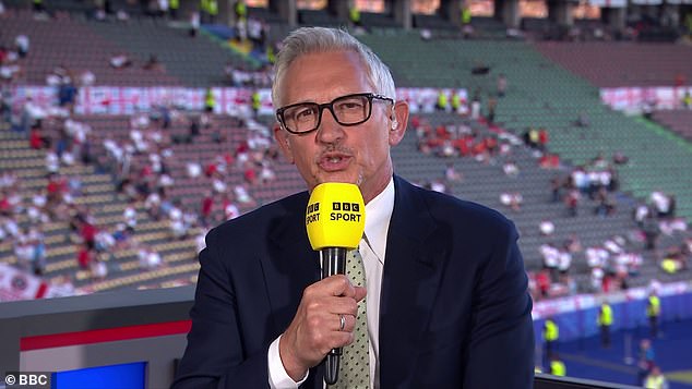 At least there isn't the same desperate need to compete for attention as there is in football with Gary Lineker (pictured) and Alan Shearer trying to outdo Keane Roy Keane.