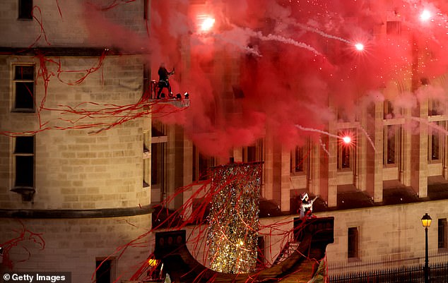 Many were also upset by the subsequent performance of French heavy metal band Gojira (seen), who performed 'Ah! Ça Ira', a popular song during the French Revolution.