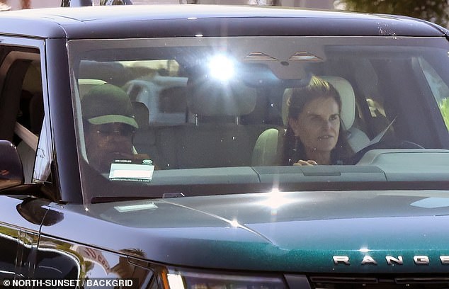 Maria was seen driving them around in her green Range Rover after they finished their workout.