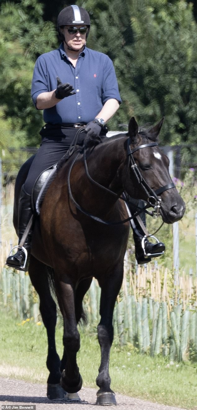 The Duke (pictured) is believed to enjoy strolling around the gardens and is seen doing so quite regularly.