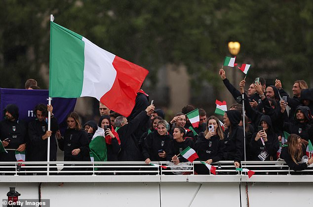 The high jumper was waving an Italian flag when the ring slipped off his finger.