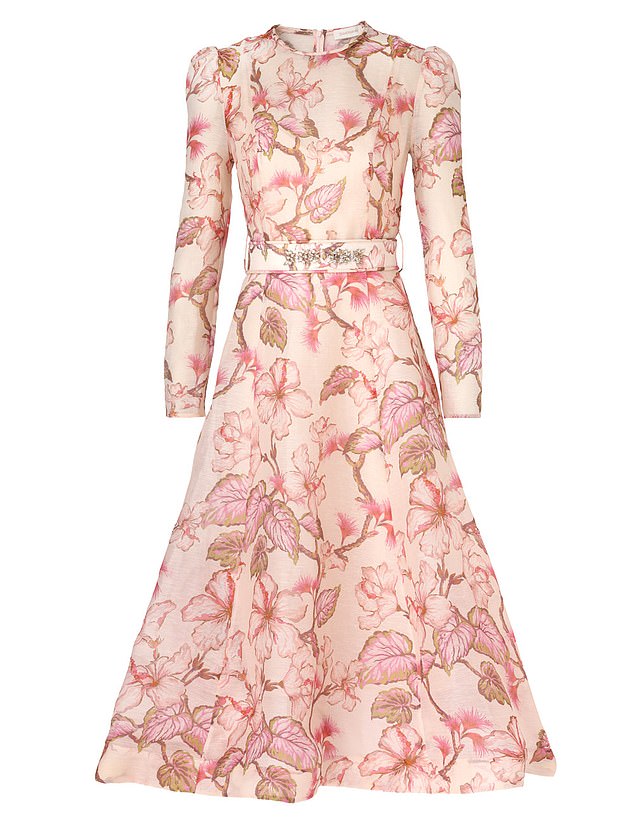 This floral midi dress from Zimmermann was originally £1,350 but is now £1,015, a 25 per cent discount.