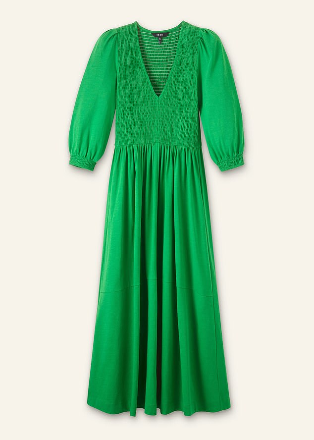 Pippa's vibrant green dress from the royals' favourite brand Me & Em was originally £1350 but is now £1015