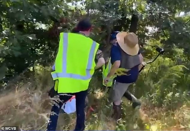 Volunteers gathered to search for his body on the north coast of Massachusetts on Saturday.