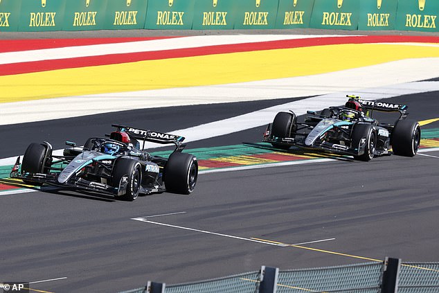 It was a good day for Mercedes as Russell finished just ahead of teammate Lewis Hamilton.