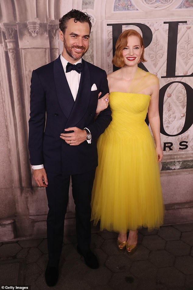 The two lovebirds first crossed paths in 2012 while attending Giorgio Armani's Spring/Summer Haute Couture show, before tying the knot in Italy in 2017 (pictured, 2018).