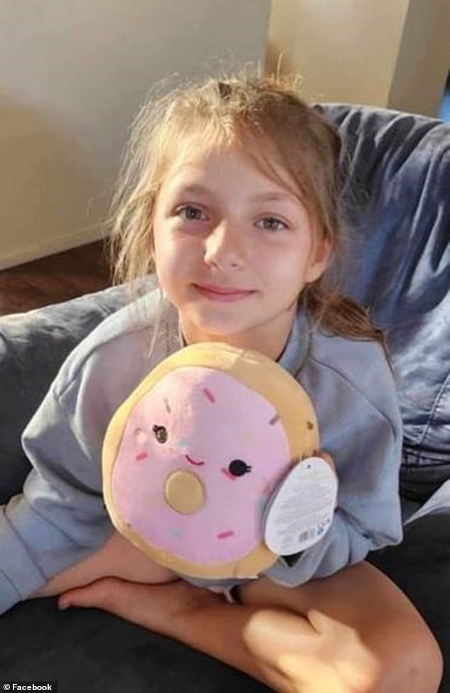 Nine-year-old Ailise Brown's best friend (pictured) desperately tried to save her after they went swimming during a camping trip in the Burdekin River in Far North Queensland.