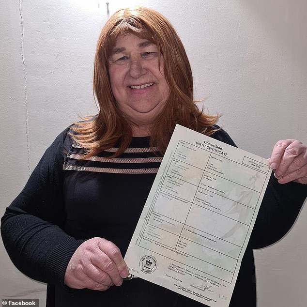 Emily Wells, 61, who lives in Tennant Creek, was one of the first to apply for a change to her birth certificate after Queensland updated its laws on June 24.