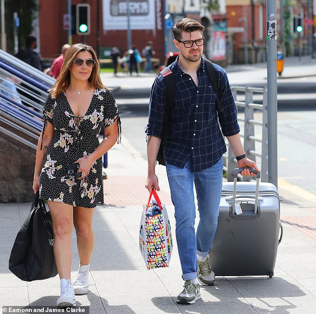 The former Coronation Street star, 48, was spotted out with the actor, 29, for the first time since they announced their romance.