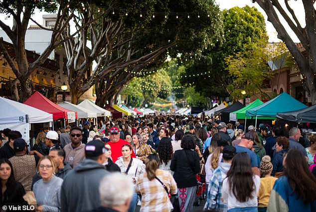 A weekly farmers market features produce from more than 100 vendors.