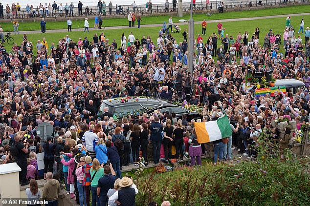 Thousands of mourners lined the streets of Bray, County Wicklow, in August to pay their respects to O'Connor as her coffin was taken to a private burial.